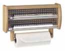 3-Fach Schneidabroller Buche/Aluoptik Scandic