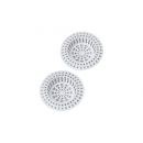 Abflusssieb 2-er Set wei&szlig; Kunststoff 4,5 cm