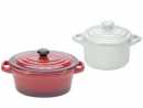 Auflaufform Cocotte Ofenschale wei&szlig; 8 cm mit...