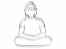 Ausstechform Buddha, Edelstahl 8,5 cm
