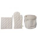 Backofenhandschuhe beige braun gestreift