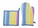 Backofenhandschuh bunt gestreift