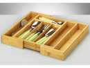 Besteckkasten Bambus verstellbar 28,5 bis 40 x33,5x5 cm