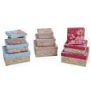 Boxen Set 3-tlg. sort. Pappe