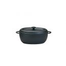 Bratentopf Gusseisen K&uuml;chenprofi schwarz oval 29 cm