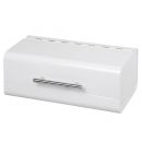 Brotkasten Brottopf Metall wei&szlig; 36x23x14 cm