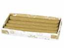 Brotkorb mit Platzsets Blumen braun 30x50 cm 5 tlg.