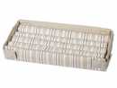 Brotkorb mit Platzsets beige braun gestreift 30x50 cm 5 tlg.