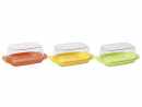 Melamin Butterdose gelb mit transparenter Haube