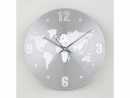 Design Wanduhr mit Weltabbildung World Clock