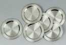 Edelstahl Untersetzer Glasuntersetzer glatt 6 Stk. 11,8 cm