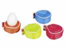 Eierbecher Eierkissen Stoff 4er Set verschiedene Farben