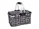 Einkaufskorb Retro schwarz wei&szlig; 48x28x27 cm
