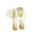 Elefant Mosaik beige/gr&uuml;n 16cm