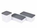 Gefrierdosen 1,25 ltr. quadratisch 10x10x11,5 cm 3 tlg.