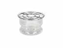 Glasst&ouml;vchen Ceylon mit verchromten Gitter