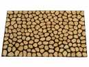 Gummiflockmatte Fu&szlig;matte Holzoptik 46x76 cm