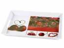 Melamin Tablett Serviertablett Kirsche 50x35x4 cm