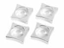 Serviettenring Square versilbert 5x5 cm 4er Set