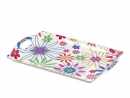 Serviertablett Blumen 50,5x31,5x3,5 cm Melamin