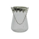 Teelichth. 11x7 Glas/Metall