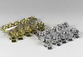 10er Baumkerzenhalter Riffelmacher & Weinberger silber 4 x 1,5 cm
