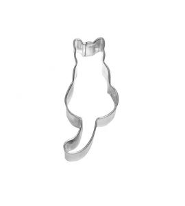 Ausstechform Katze sitzend Wei�blech 7 cm