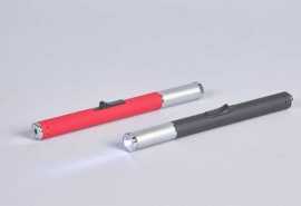 Feuerzeug mit LED- Lampe rot L: ca. 19,5 cm