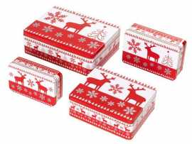 Geb�ckdosen Set Elch 4 tlg. Blechdosen