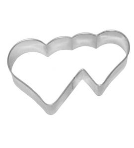 Keksausstecher Ausstechform Doppelherz Wei�blech 8,5 cm Birkmann