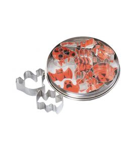 Keksausstecher Ausstechformen Halloween 8 tlg. 4-6 cm Wei�blech...