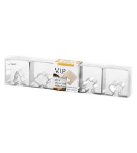 Keksausstecher Ausstechformen V.I.P. I 4er Set Edelstahl 6 cm Birkmann