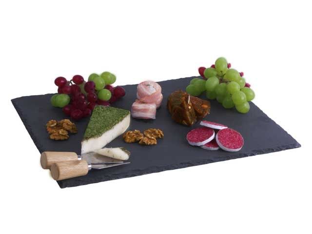 Schieferplatte Rund 30 Cm – Perfekt Zum Servieren & Beschriften Mit Kreidestift Für Buffet, Sushi Oder Käse