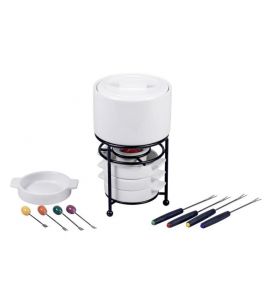 16tlg. Schokofondue Set, weiß