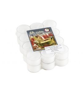 24 Teelichte 6 Std. weiß