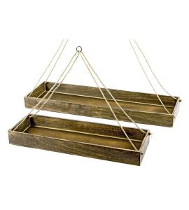 2SZ Hängetablett Holz braun