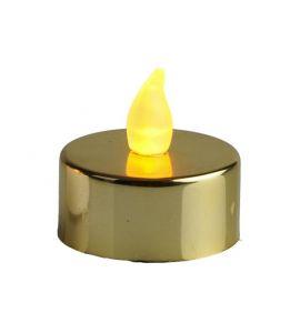 2St.LED-Teelichter flack gold