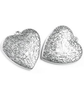 2SZ Deko-Herz antik silber 4,5