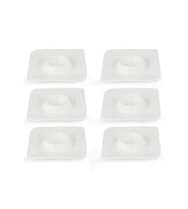 6 Eierbecher 11x11cm quadratisch FAN-TASTIC Porzellan...