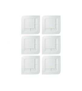 6er-Set Fantastic Fondueteller eckig Porzellan 25 cm