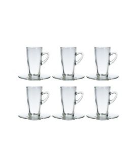 6er-Set Rastal Kenia Slim Glasbecher mit Untertasse