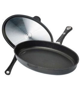 AMT Fischpfanne Pfanne Aluguss oval