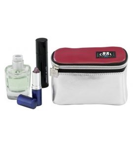 Alfi Kosmetiktasche S silber rot