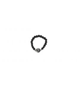 Armband 4-f m schwarzen Perlen
