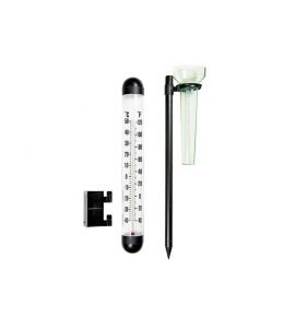 Außenthermometer + Regenmesser