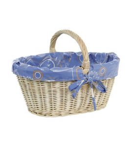 Autokorb 48x22cm Flower blau