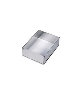 Backrahmen Tortenring eckig Edelstahl verstellbar extra hoch 7,5 cm