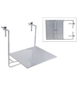 Balkontisch 60x53cm weiß Metal