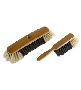 Besen Holz nußb.Naturhaar