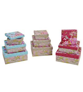 Boxen Set 3-tlg. sort. Pappe